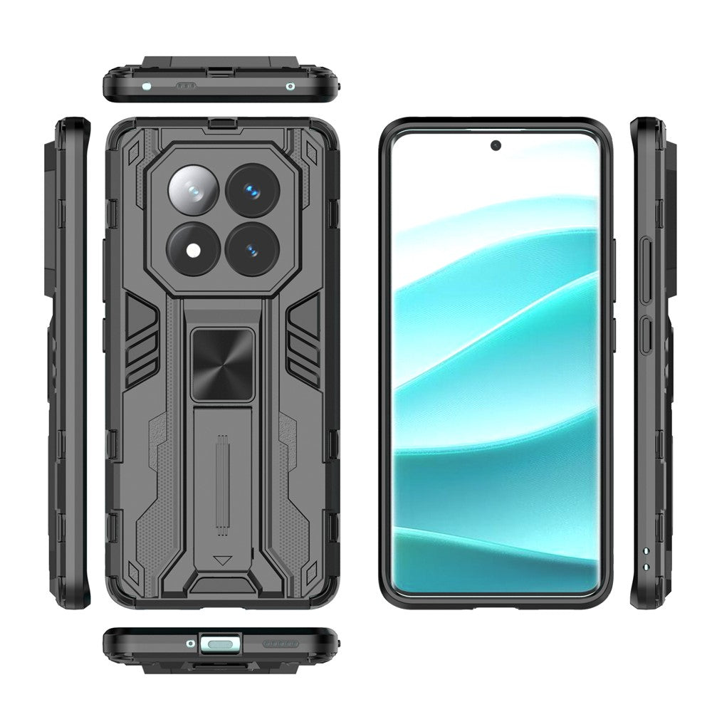 For Xiaomi Redmi Note 14 Pro+ 5G Case PC + TPU Shockproof Phone Cover with Kickstand