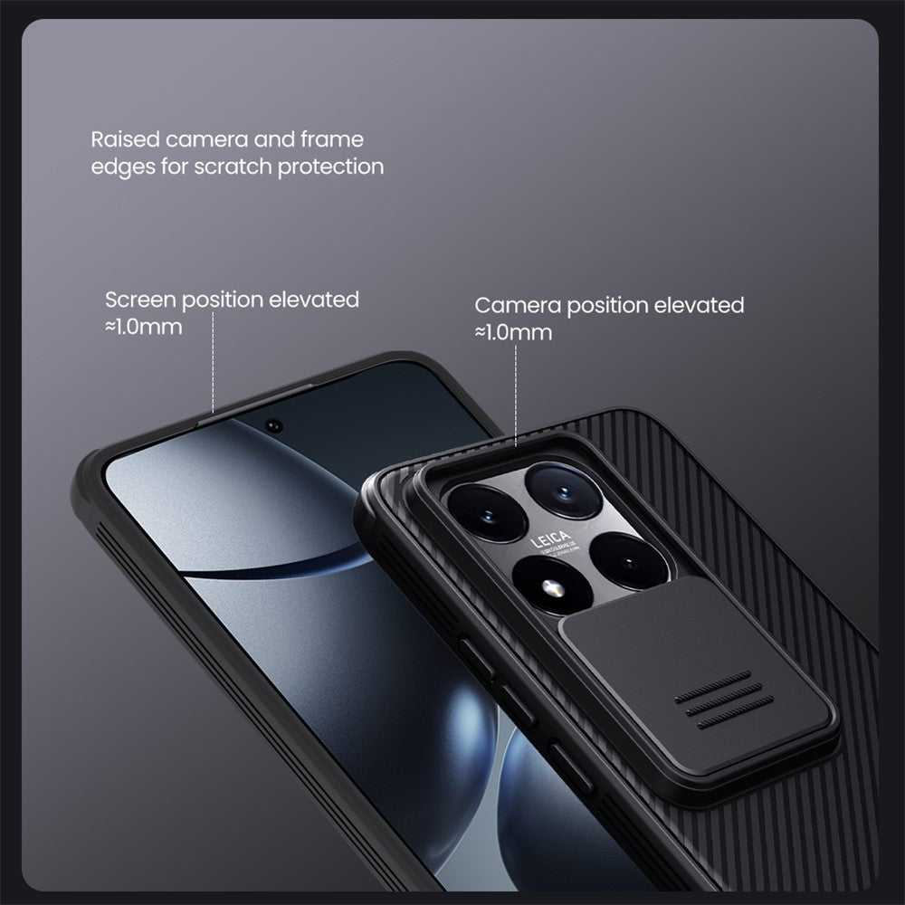 NILLKIN Camshield Pro Series for Xiaomi 14T Case PC+TPU Slide Camera Lid Phone Cover