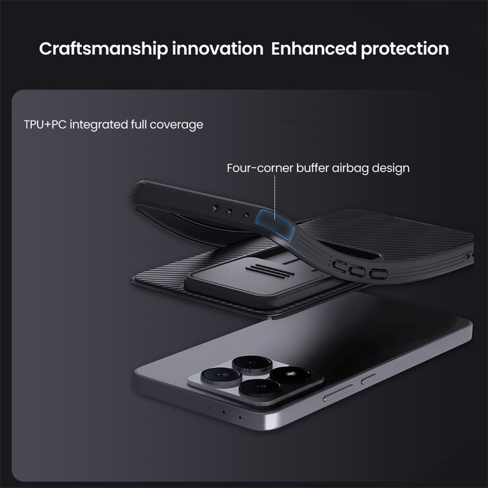 NILLKIN Camshield Pro Series for Xiaomi 14T Case PC+TPU Slide Camera Lid Phone Cover