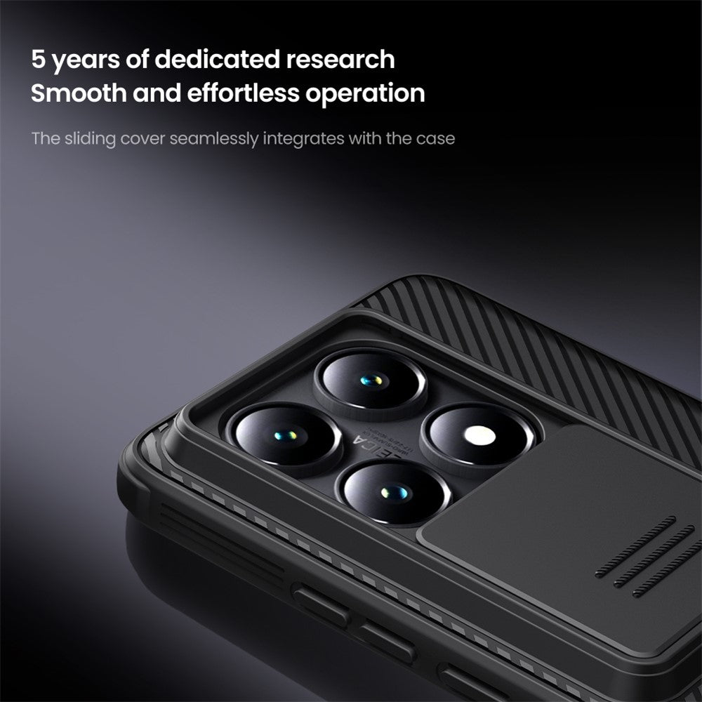 NILLKIN Camshield Pro Series för Xiaomi 14T Pro-skal PC+TPU med glidande kameralock – mobilskydd