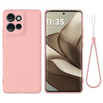 Motorola Edge 60 Neo 5G / Edge 50 Neo 5G / Moto S50 5G / Thinkphone 25 5G skal flytande silikon reptåligt mobilfodral med handrem