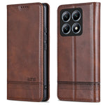 AZNS For Xiaomi 14T Case Cowhide Texture PU Leather Wallet Phone Cover