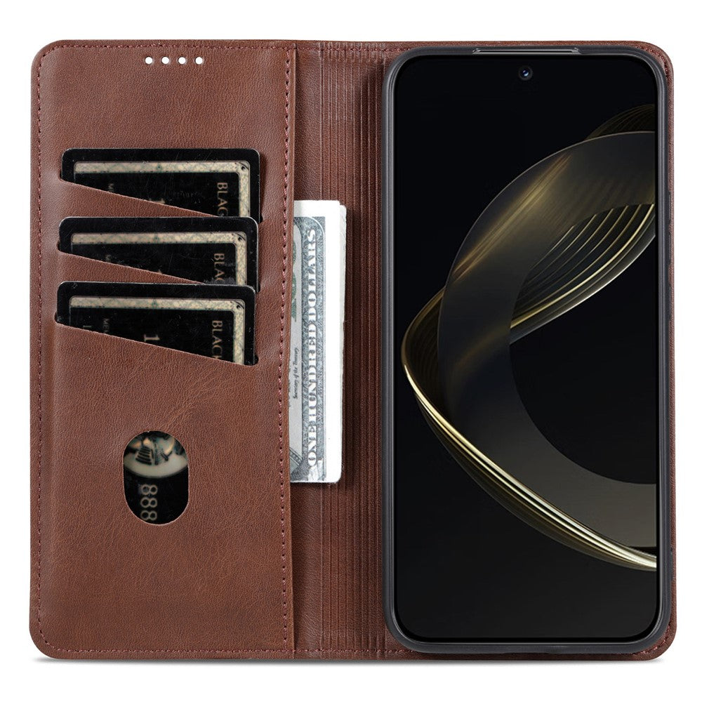 AZNS For Xiaomi 14T Case Cowhide Texture PU Leather Wallet Phone Cover