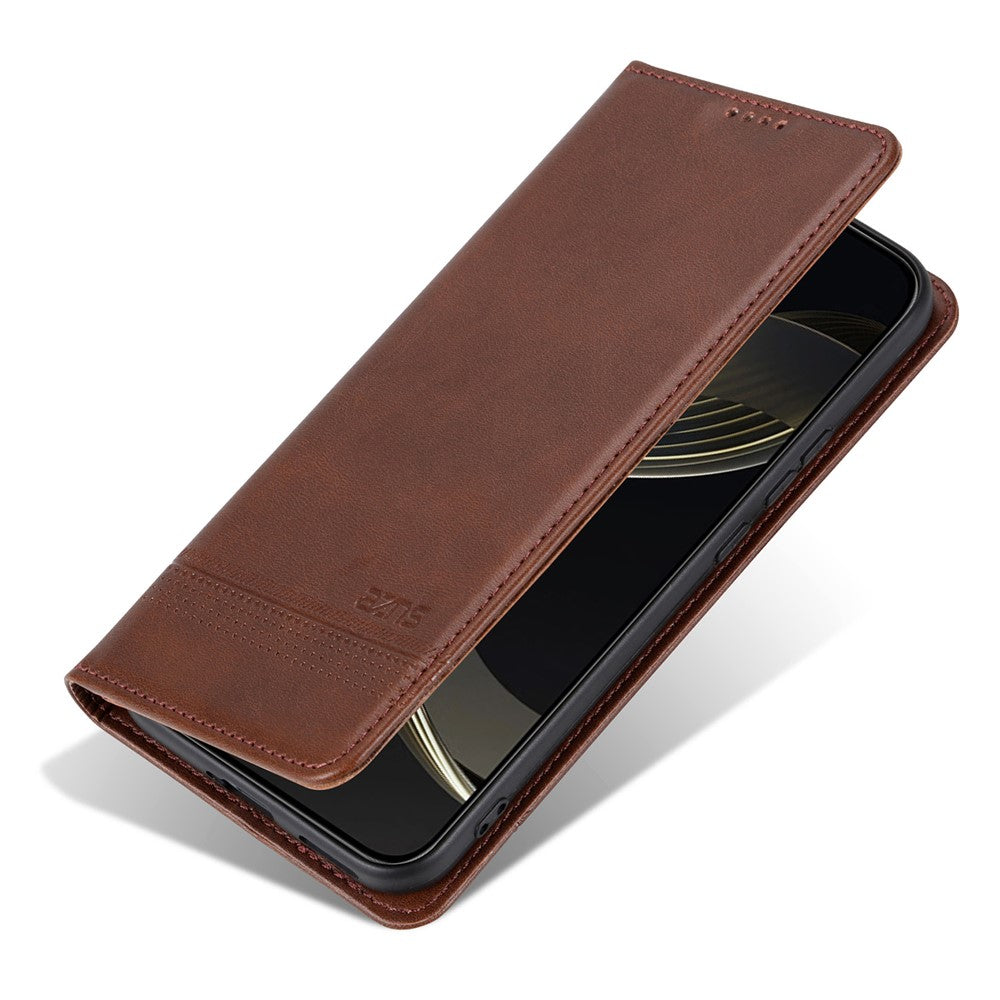 AZNS For Xiaomi 14T Case Cowhide Texture PU Leather Wallet Phone Cover