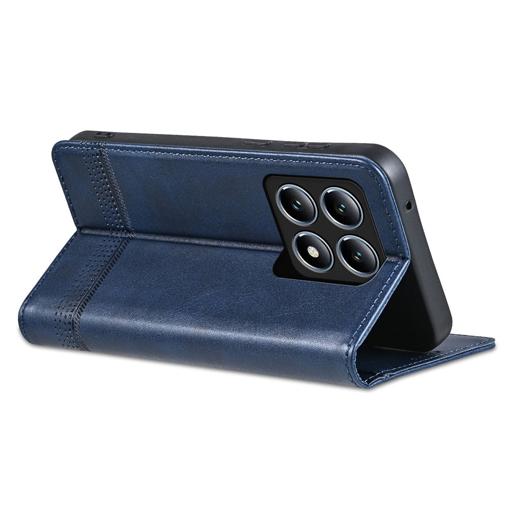 AZNS For Xiaomi 14T Pro Case Cowhide Texture PU Leather Wallet Phone Cover