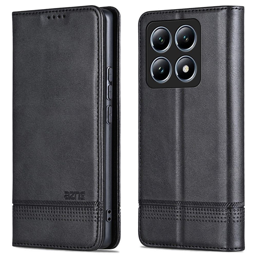 AZNS For Xiaomi 14T Pro Case Cowhide Texture PU Leather Wallet Phone Cover