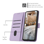 For Samsung Galaxy S24 FE Case with Strap Cats Imprint Leather Wallet Phone Cover