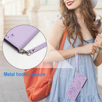 For Samsung Galaxy S24 FE Case with Strap Cats Imprint Leather Wallet Phone Cover