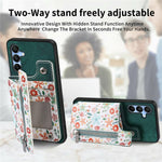 D10 For Samsung Galaxy A16 5G / A16 4G Case Pattern Kickstand Wallet Leather+TPU Phone Cover RFID Blocking