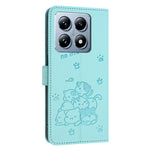 For Xiaomi 14T Pro Case with Strap Cats Imprint Leather Wallet Phone Cover
