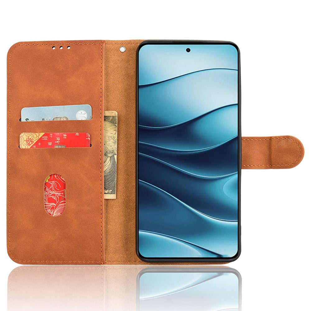 For Xiaomi Redmi Note 14 5G Leather Case Skin-Feel Anti-Drop Wallet Flip Phone Cover