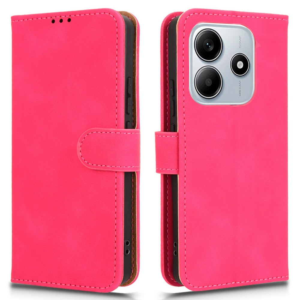 For Xiaomi Redmi Note 14 5G Leather Case Skin-Feel Anti-Drop Wallet Flip Phone Cover
