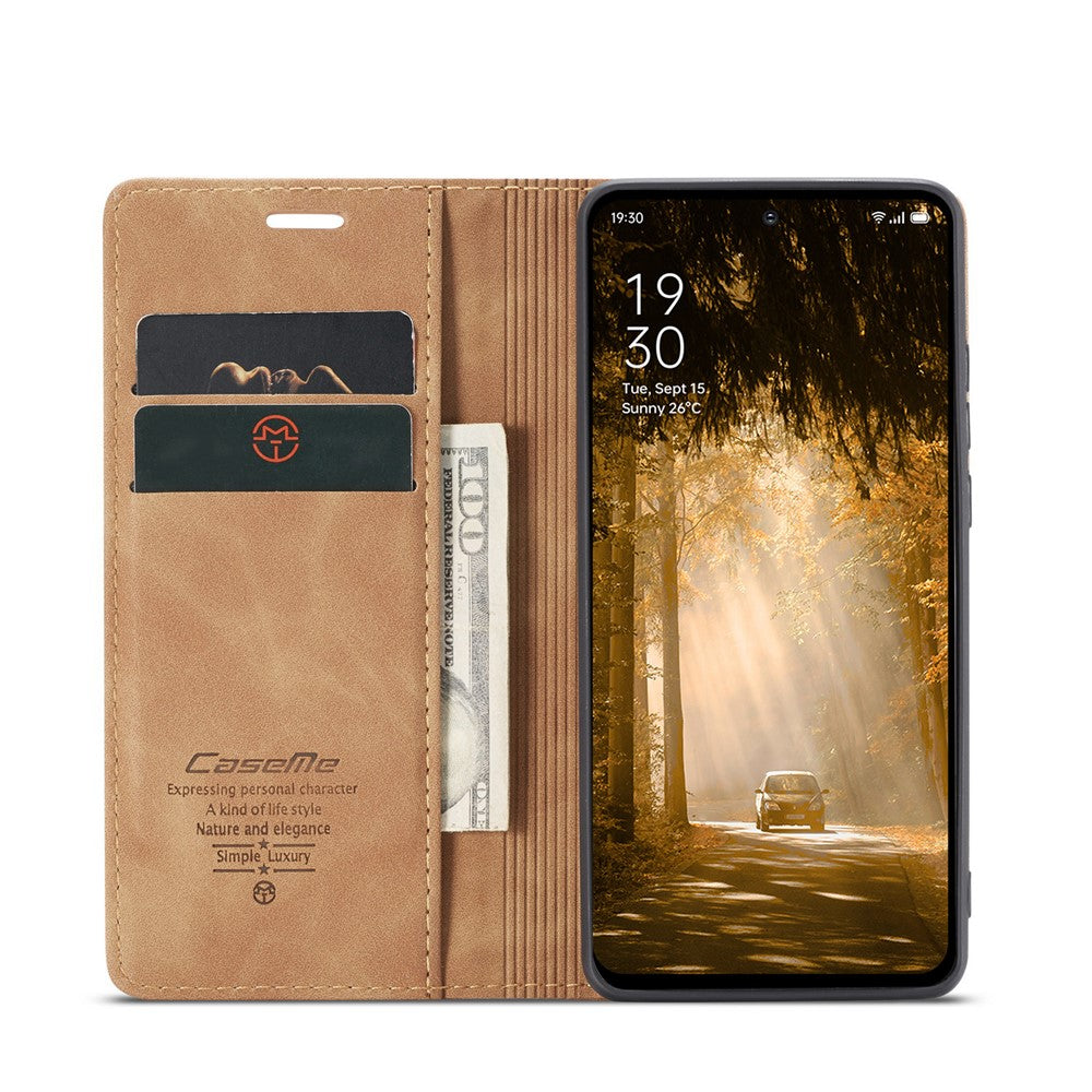 CASEME för Oppo Reno12 F 5G, skal i 013-serien med korthållare, stativ och läder