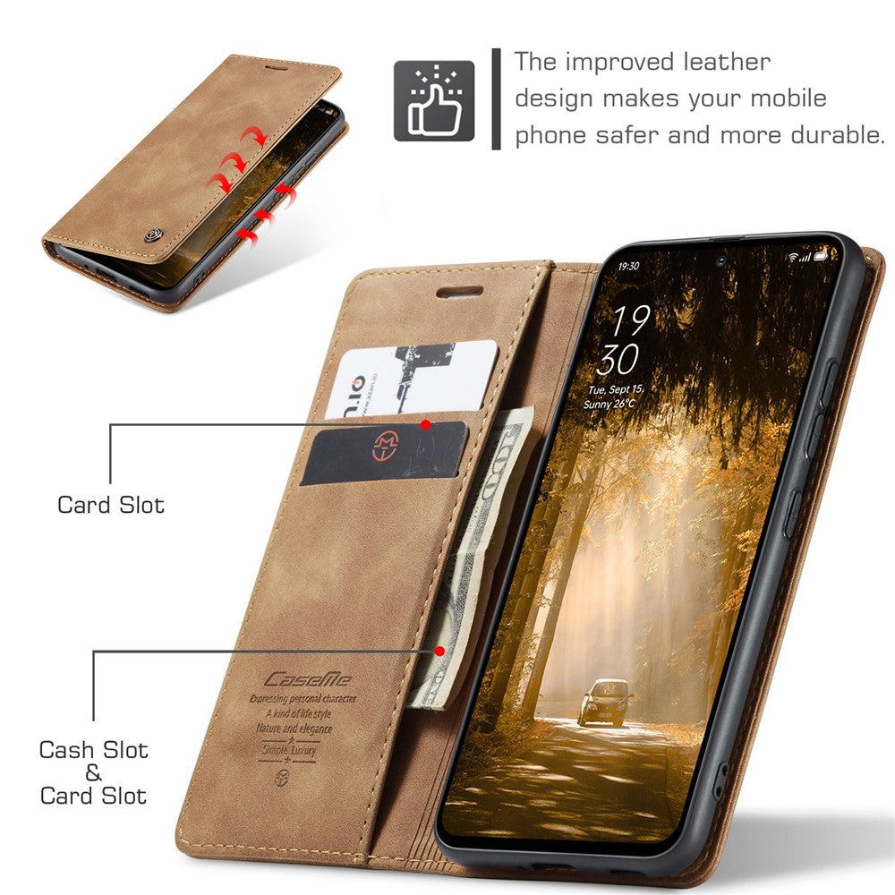 CASEME för Oppo Reno12 F 5G, skal i 013-serien med korthållare, stativ och läder