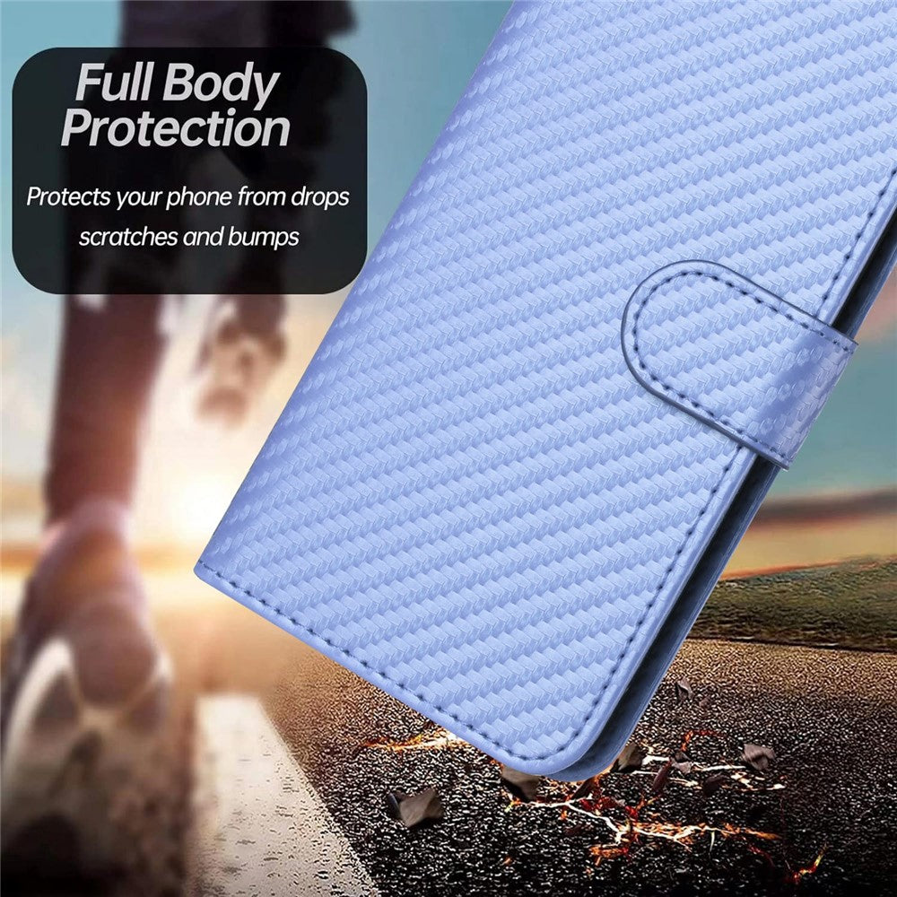 YX0070 For Motorola Moto G35 5G Wallet Case Carbon Fiber Texture Leather Cell Accessories Phone Cover