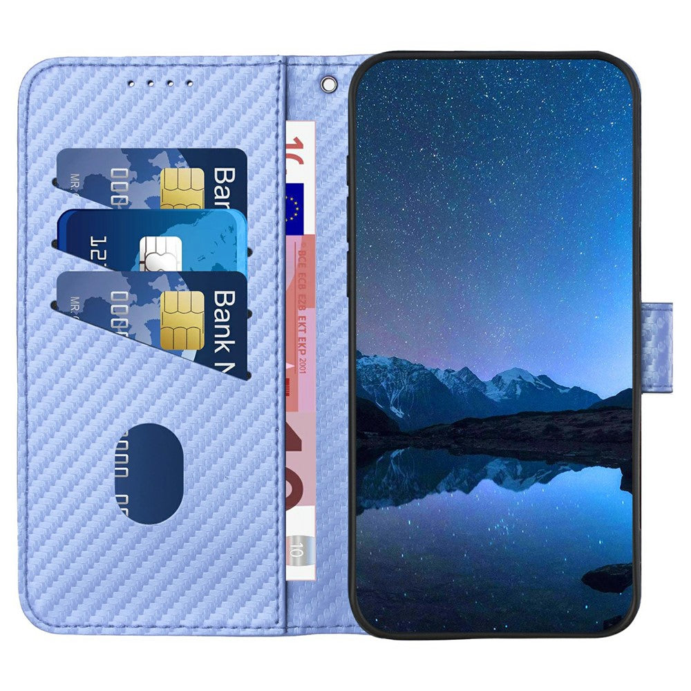 YX0070 For Motorola Moto G35 5G Wallet Case Carbon Fiber Texture Leather Cell Accessories Phone Cover