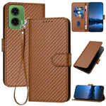 YX0070 For Motorola Moto G35 5G Wallet Case Carbon Fiber Texture Leather Cell Accessories Phone Cover