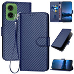 YX0070 For Motorola Moto G35 5G Wallet Case Carbon Fiber Texture Leather Cell Accessories Phone Cover