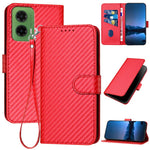 YX0070 For Motorola Moto G35 5G Wallet Case Carbon Fiber Texture Leather Cell Accessories Phone Cover