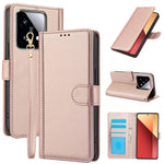 SY-003 For Xiaomi 14T Pro Case PU Leather Stand View Phone Wallet Cover with Hand Strap