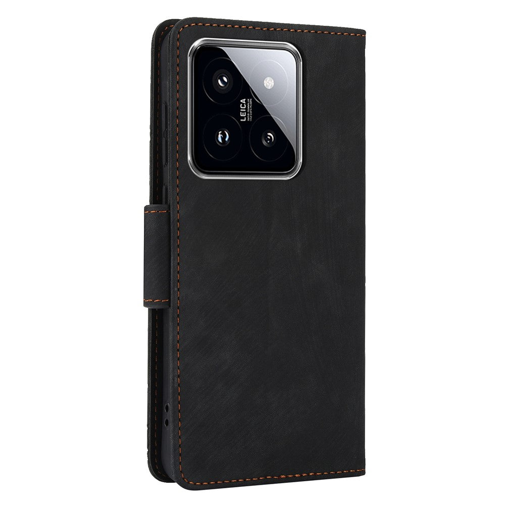 SY-001 For Xiaomi 14T Case Flower Butterfly Leather Wallet Phone Cover with Hand Strap