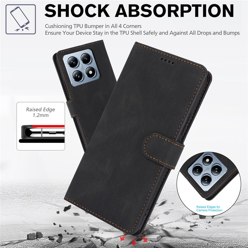 For Xiaomi 14T Pro Case PU Leather Phone Cover with Wallet Stand View