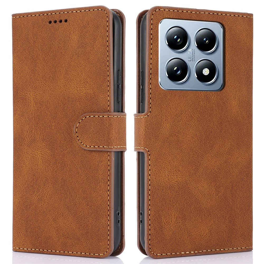 For Xiaomi 14T Pro Case PU Leather Phone Cover with Wallet Stand View
