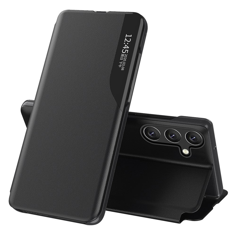 For Samsung Galaxy S24 FE Case View Window PU Leather Stand Cover