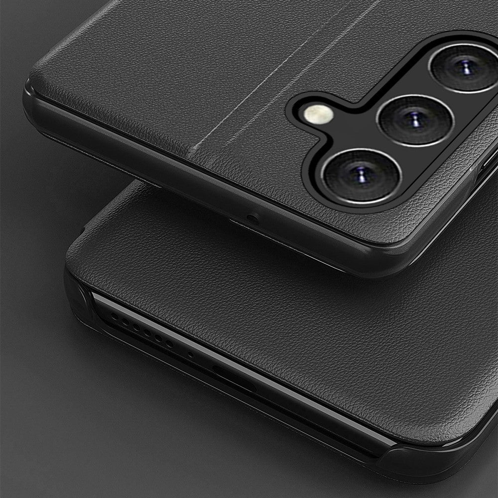 For Samsung Galaxy S24 FE Case View Window PU Leather Stand Cover