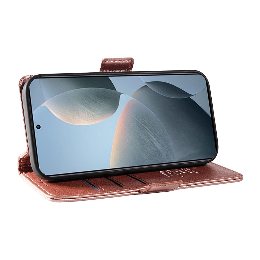 YIKATU YK-007 For Xiaomi 14T Case Side Buckle PU Leather Phone Cover Litchi Texture
