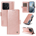 YIKATU YK-007 For Xiaomi 14T Case Side Buckle PU Leather Phone Cover Litchi Texture