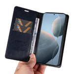 YIKATU YK-006 For Xiaomi 14T Case Wallet Litchi Grain Leather Phone Cover Magnetic Auto-Absorbed