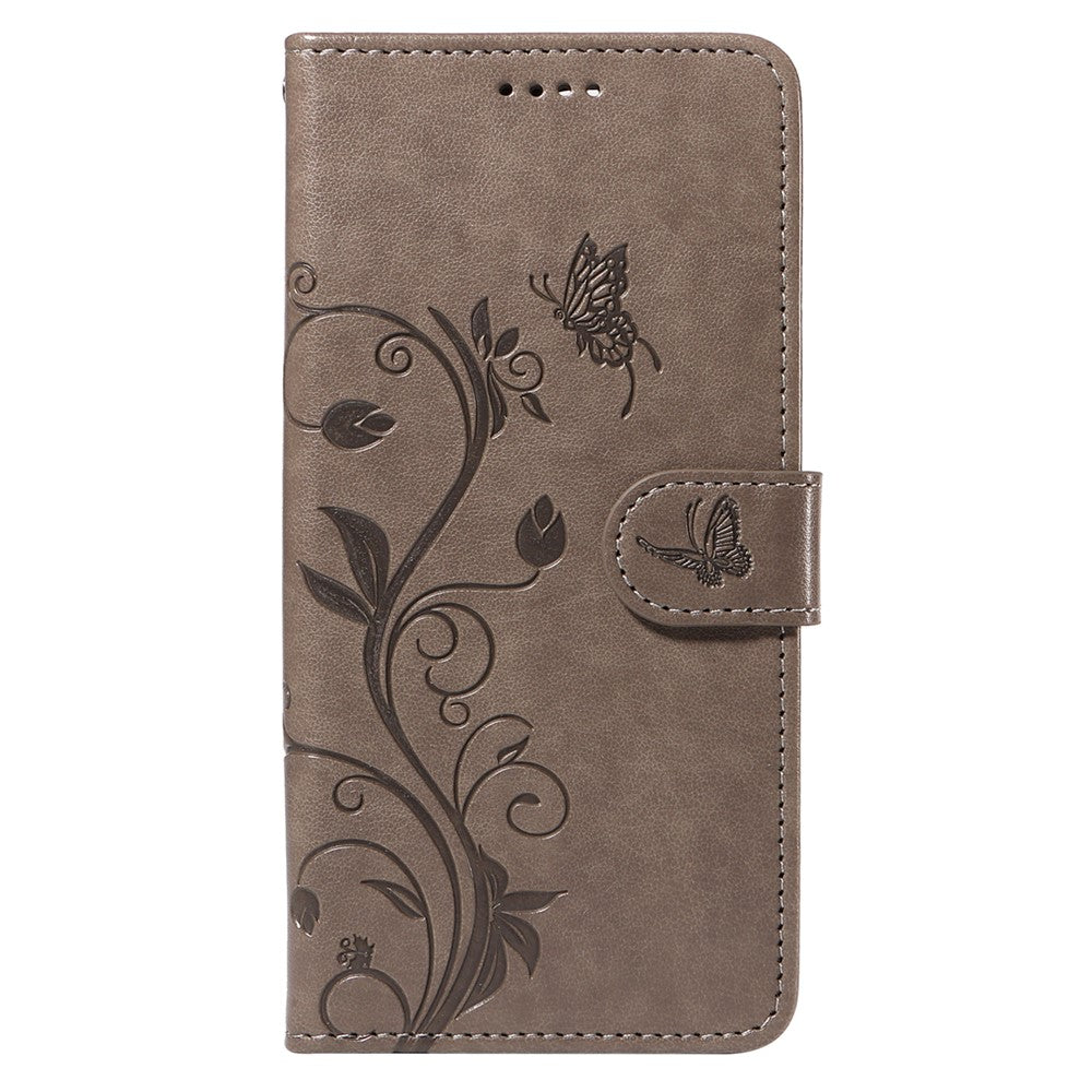 For Xiaomi 14T PU Leather Cases Flower Pattern Wallet Stand Phone Cover with Strap