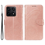 For Xiaomi 14T Case Butterfly Pattern Leather Wallet Flip Phone Cover