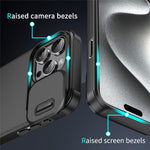 For iPhone 16 Pro Max Case PC+TPU Shell with Slide Camera Phone Cover