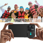 For iPhone 16 Pro Max Case PC+TPU Shell with Slide Camera Phone Cover
