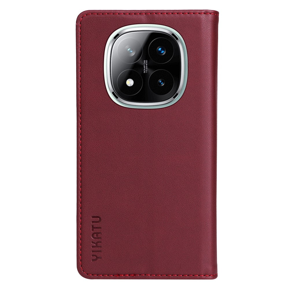 YIKATU YK-001 For Xiaomi Redmi Note 14 Pro+ 5G / Note 14 Pro 5G / Poco X7 5G Case Stand Leather Phone Cover Strong Magnetic Closure