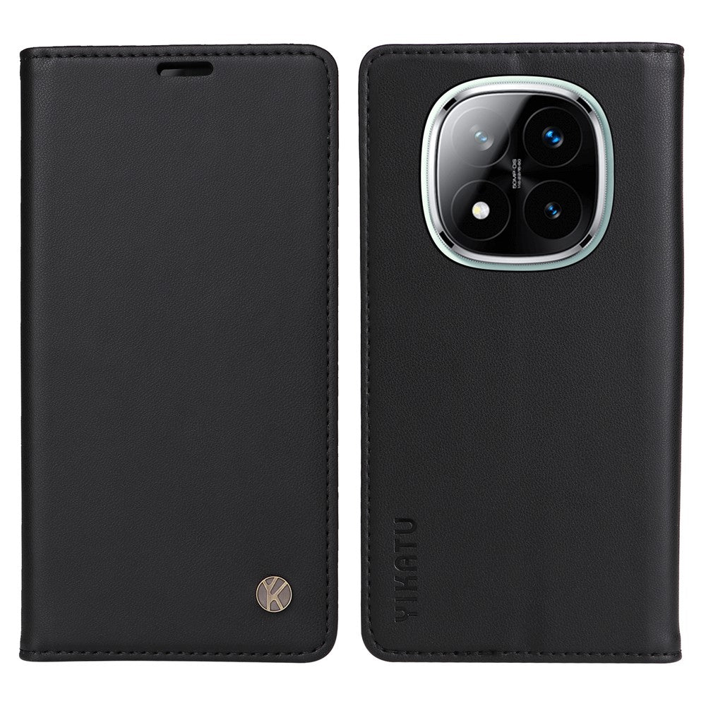 YIKATU YK-001 For Xiaomi Redmi Note 14 Pro+ 5G / Note 14 Pro 5G / Poco X7 5G Case Stand Leather Phone Cover Strong Magnetic Closure