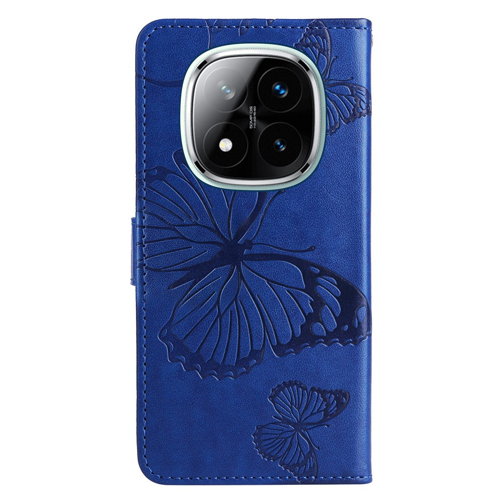 For Xiaomi Redmi Note 14 Pro+ 5G / Note 14 Pro 5G / Poco X7 5G Wallet Case Floral Butterfly Imprinted Leather Phone Cover Stand