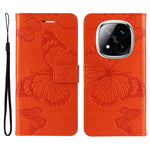 For Xiaomi Redmi Note 14 Pro+ 5G / Note 14 Pro 5G / Poco X7 5G Wallet Case Floral Butterfly Imprinted Leather Phone Cover Stand