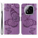 For Xiaomi Redmi Note 14 Pro+ 5G / Note 14 Pro 5G / Poco X7 5G Wallet Case Floral Butterfly Imprinted Leather Phone Cover Stand