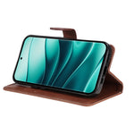 For Xiaomi Redmi Note 14 Pro+ 5G / Note 14 Pro 5G / Poco X7 5G Case Solid Color Leather Mobile Cover Wallet Stand with Strap