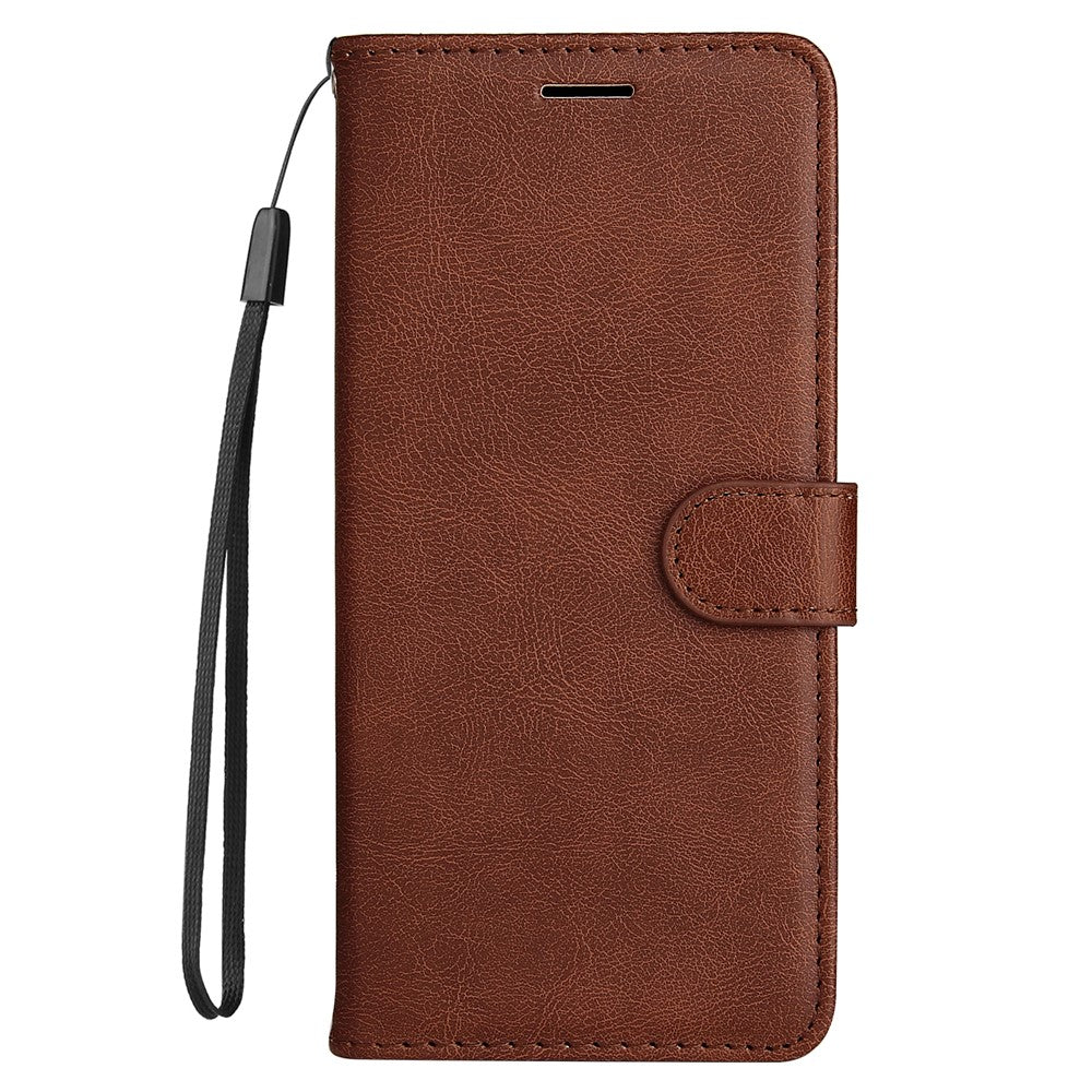 For Xiaomi Redmi Note 14 Pro+ 5G / Note 14 Pro 5G / Poco X7 5G Case Solid Color Leather Mobile Cover Wallet Stand with Strap