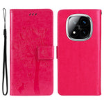 For Xiaomi Redmi Note 14 Pro+ 5G / Note 14 Pro 5G / Poco X7 5G Phone Case with Stand Cat Tree Pattern Leather Wallet Mobile Cover