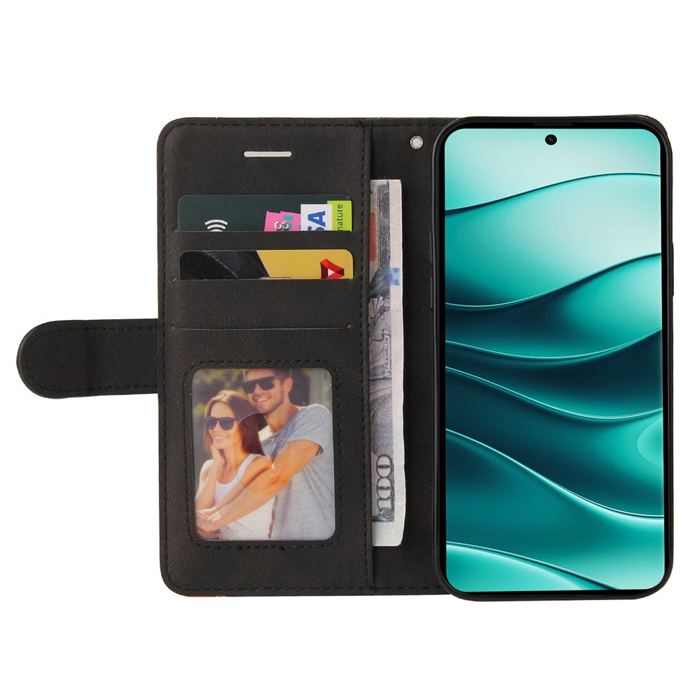 For Xiaomi Redmi Note 14 Pro+ 5G / Note 14 Pro 5G / Poco X7 5G Leather Case Wallet Stand Color Splicing Phone Cover