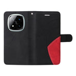 For Xiaomi Redmi Note 14 Pro+ 5G / Note 14 Pro 5G / Poco X7 5G Leather Case Wallet Stand Color Splicing Phone Cover