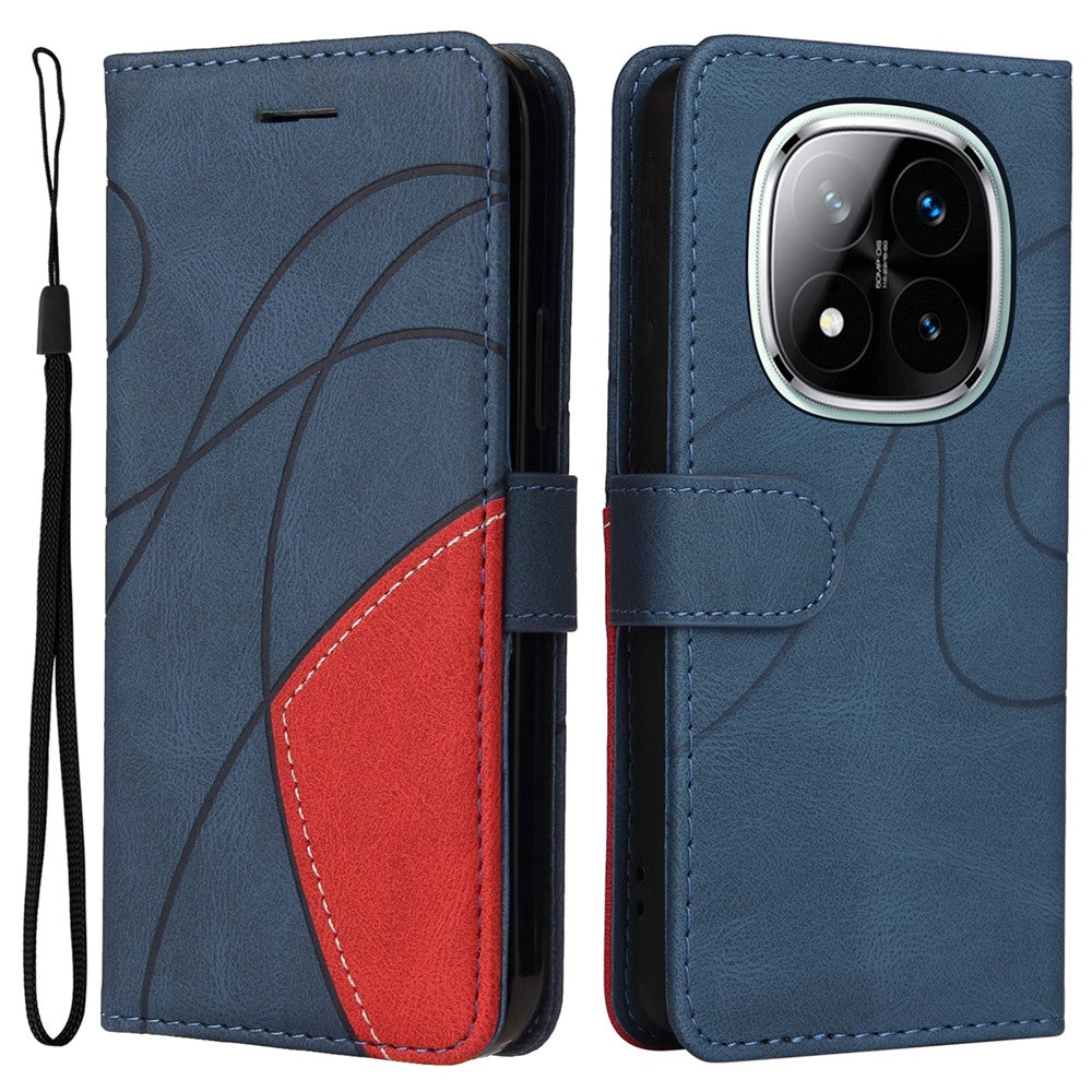 For Xiaomi Redmi Note 14 Pro+ 5G / Note 14 Pro 5G / Poco X7 5G Leather Case Wallet Stand Color Splicing Phone Cover