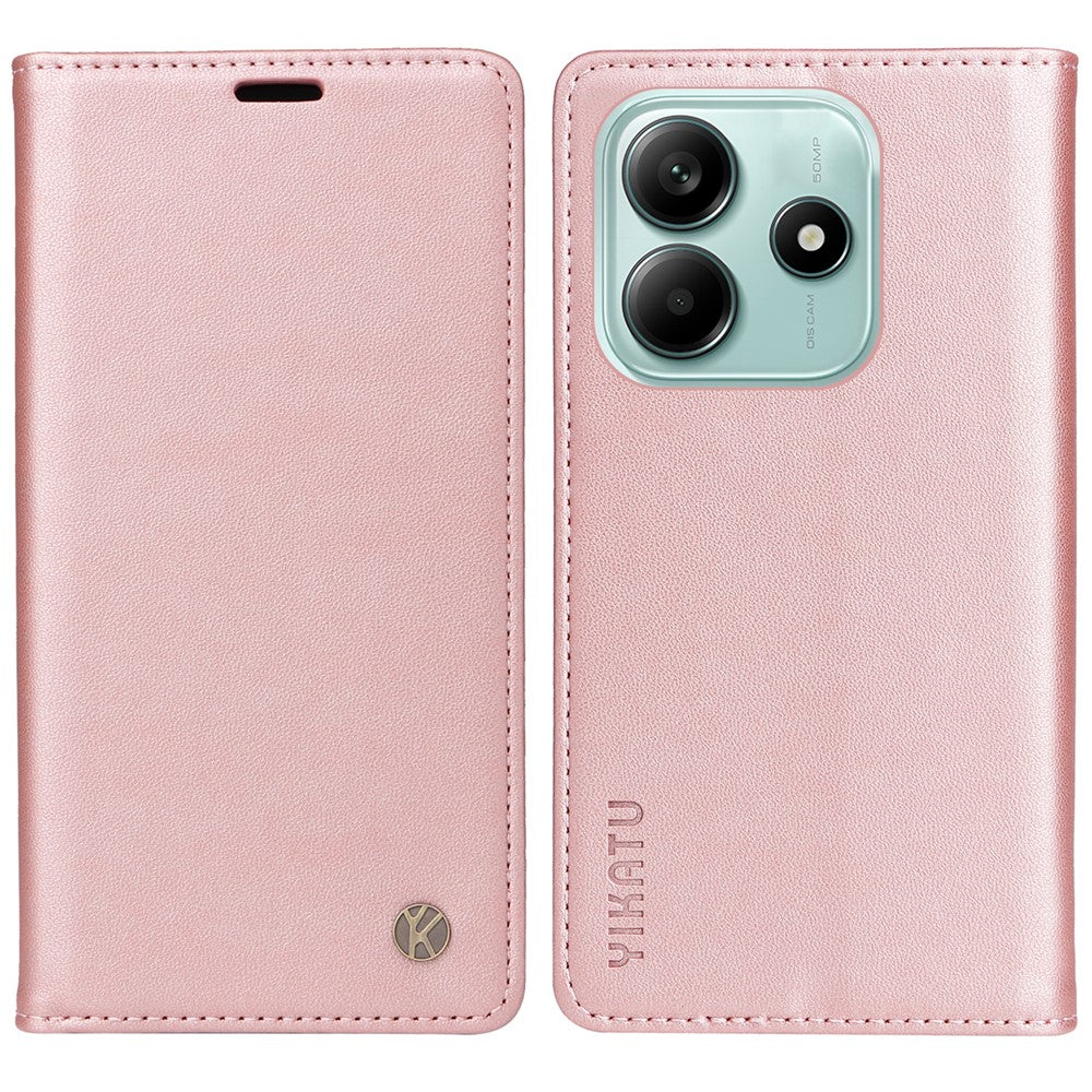 YIKATU YK-001 cover til Xiaomi Redmi Note 14 5G, stativ, lædermobilbeskyttelse, stærk magnetlukning