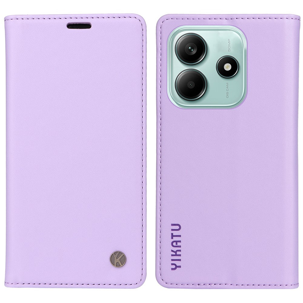 YIKATU YK-001 cover til Xiaomi Redmi Note 14 5G, stativ, lædermobilbeskyttelse, stærk magnetlukning
