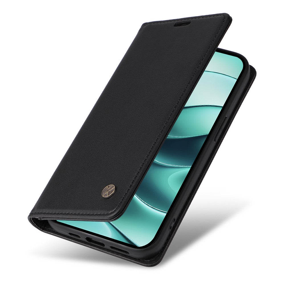 YIKATU YK-001 For Xiaomi Redmi Note 14 5G Case Stand Leather Phone Cover Strong Magnetic Closure